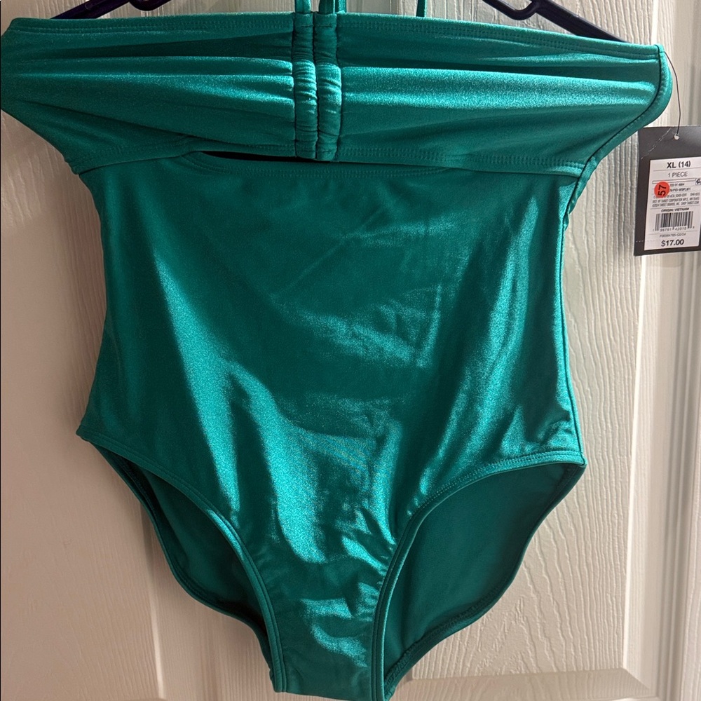 art class Girls Teal One-Piece Swimsuit